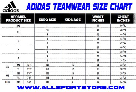 adidas soccer jersey size guide